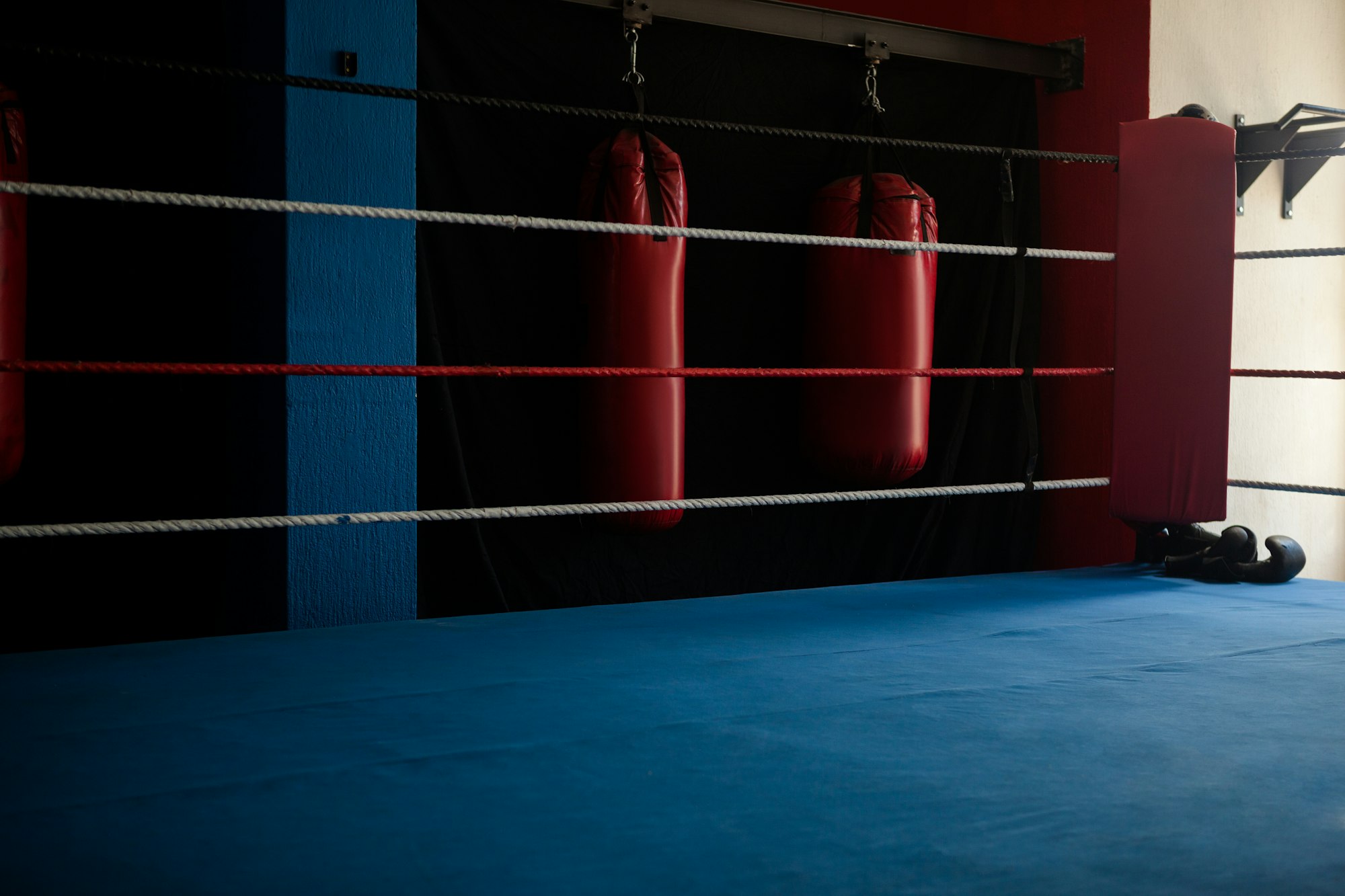 Empty boxing ring